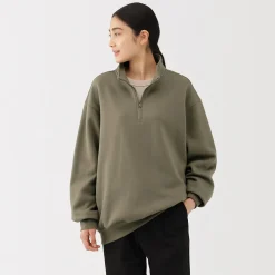 Pulls Et Cardigans|Hoodies Et Sweatshirts^Muji Sweatshirt à demi‐zip en coton mélangé pour homme