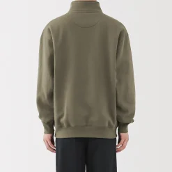Pulls Et Cardigans|Hoodies Et Sweatshirts^Muji Sweatshirt à demi‐zip en coton mélangé pour homme