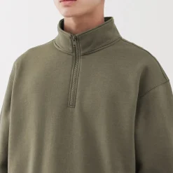 Pulls Et Cardigans|Hoodies Et Sweatshirts^Muji Sweatshirt à demi‐zip en coton mélangé pour homme