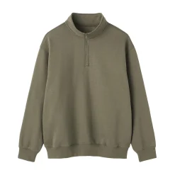 Pulls Et Cardigans|Hoodies Et Sweatshirts^Muji Sweatshirt à demi‐zip en coton mélangé pour homme