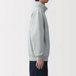 Pulls Et Cardigans|Hoodies Et Sweatshirts^Muji Sweatshirt à demi‐zip en coton mélangé pour homme
