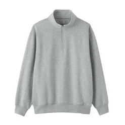 Pulls Et Cardigans|Hoodies Et Sweatshirts^Muji Sweatshirt à demi‐zip en coton mélangé pour homme