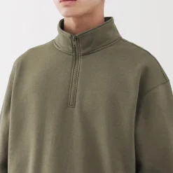Pulls Et Cardigans|Hoodies Et Sweatshirts^Muji Sweatshirt à demi‐zip en coton mélangé pour homme