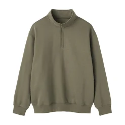 Pulls Et Cardigans|Hoodies Et Sweatshirts^Muji Sweatshirt à demi‐zip en coton mélangé pour homme