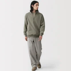 Pulls Et Cardigans|Hoodies Et Sweatshirts^Muji Sweatshirt à demi‐zip en coton mélangé pour homme
