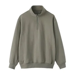 Pulls Et Cardigans|Hoodies Et Sweatshirts^Muji Sweatshirt à demi‐zip en coton mélangé pour homme