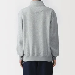 Pulls Et Cardigans|Hoodies Et Sweatshirts^Muji Sweatshirt à demi‐zip en coton mélangé pour homme