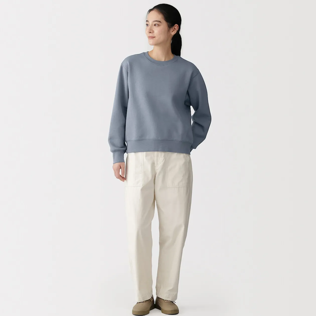 Pulls Et Cardigans|Hoodies Et Sweatshirts^Muji Sweat-shirt en coton mélangé pour femme