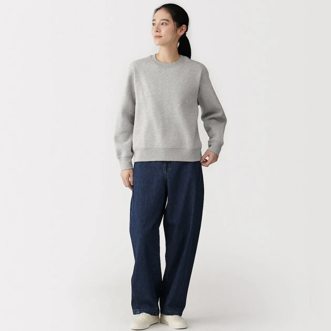 Pulls Et Cardigans|Hoodies Et Sweatshirts^Muji Sweat-shirt en coton mélangé pour femme