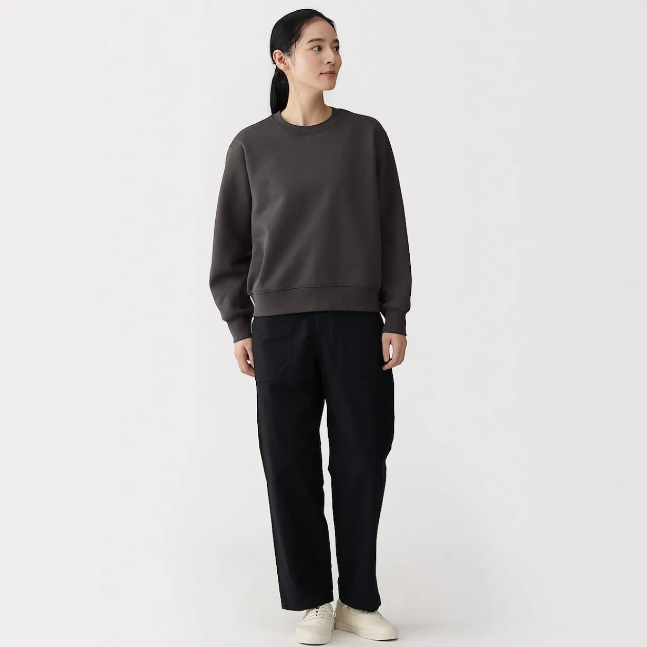 Pulls Et Cardigans|Hoodies Et Sweatshirts^Muji Sweat-shirt en coton mélangé pour femme