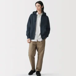 Pulls Et Cardigans|Hoodies Et Sweatshirts^Muji Sweatshirt zippé en coton mélangé à capuche homme