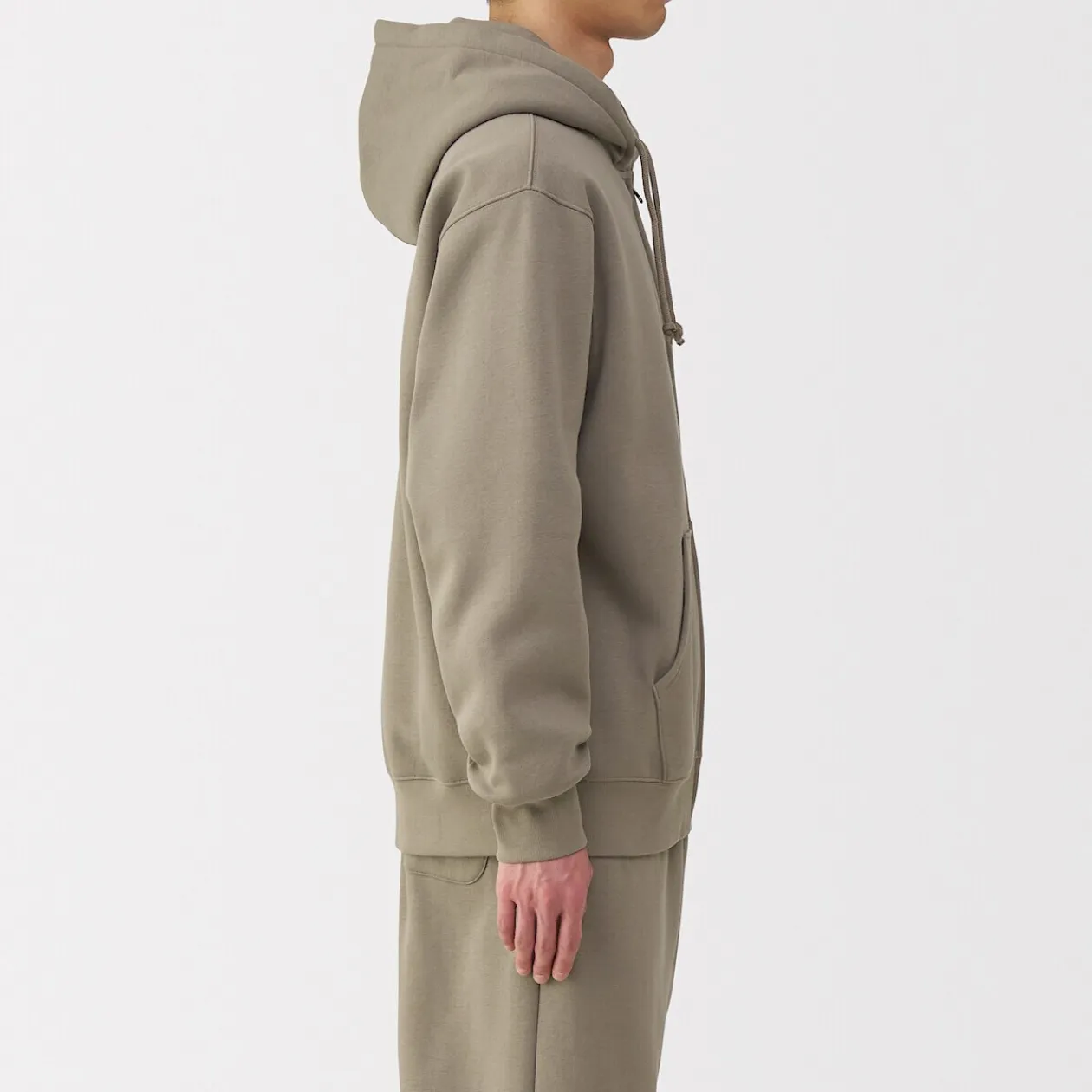 Pulls Et Cardigans|Hoodies Et Sweatshirts^Muji Sweatshirt zippé en coton mélangé à capuche homme