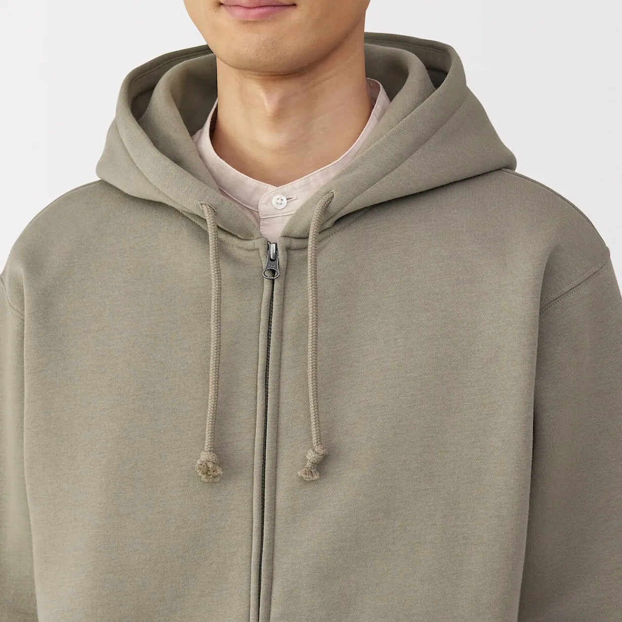 Pulls Et Cardigans|Hoodies Et Sweatshirts^Muji Sweatshirt zippé en coton mélangé à capuche homme