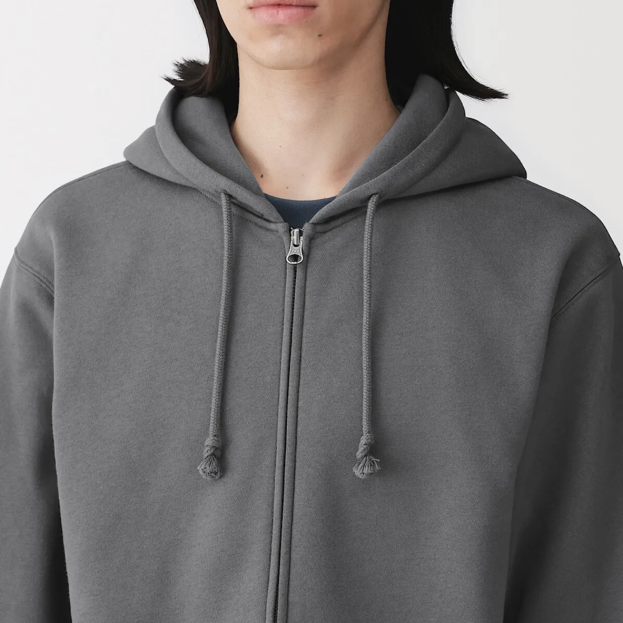 Pulls Et Cardigans|Hoodies Et Sweatshirts^Muji Sweatshirt zippé en coton mélangé à capuche homme
