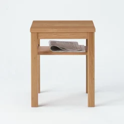 Lits^Muji Table de nuit en chêne