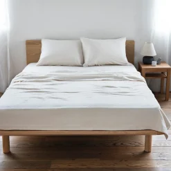 Lits^Muji Table de nuit en chêne