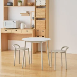 Tables^Muji Table en aluminium - Petite - Gris clair