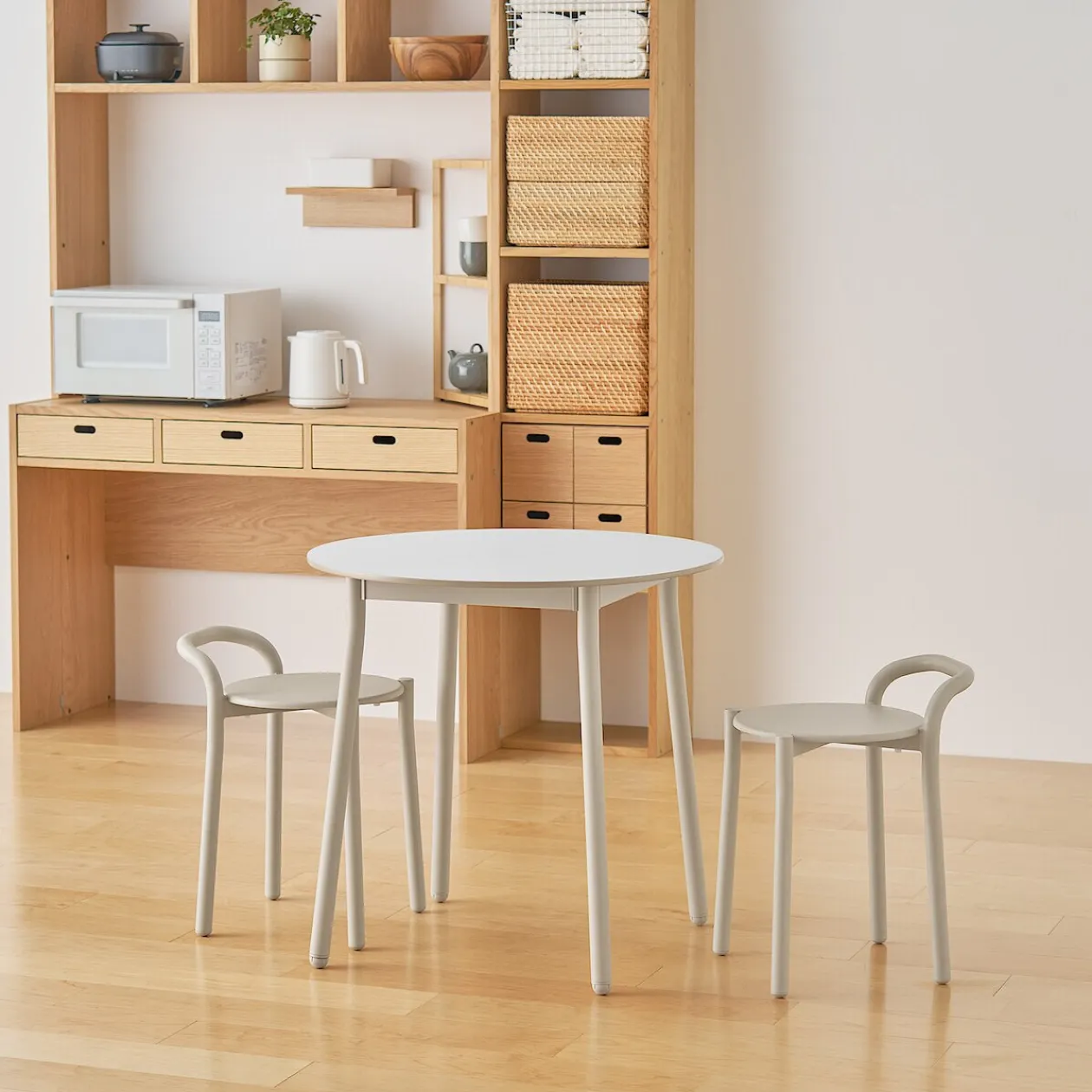 Tables^Muji Table en aluminium - Petite - Gris clair