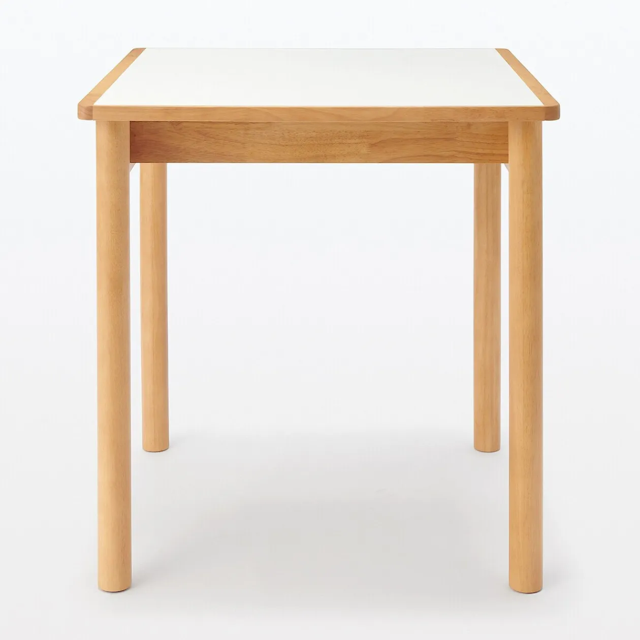 Tables^Muji Table en hévéa avec plateau mélaminé carrée ‐ S