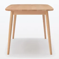 Tables^Muji Table en être massif à pieds arrondis ‐ Moyenne
