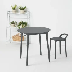 Chaises, Bancs Et Tabourets^Muji Tabouret en aluminium - Gris foncé