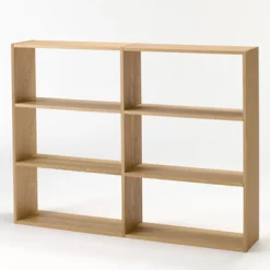 Étagères Modulables En Bois^Muji Étagère additionnelle large en chêne ‐ 3 niveaux (Dont Eco‐part. 1,80 €)