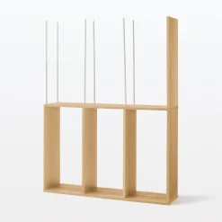 Étagères Modulables En Bois^Muji Étagère additionnelle large en chêne ‐ 3 niveaux (Dont Eco‐part. 1,80 €)