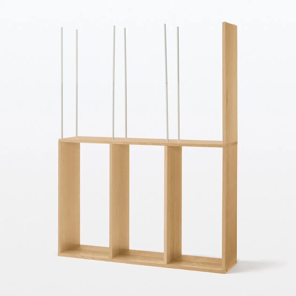 Étagères Modulables En Bois^Muji Étagère additionnelle large en chêne ‐ 3 niveaux (Dont Eco‐part. 1,80 €)