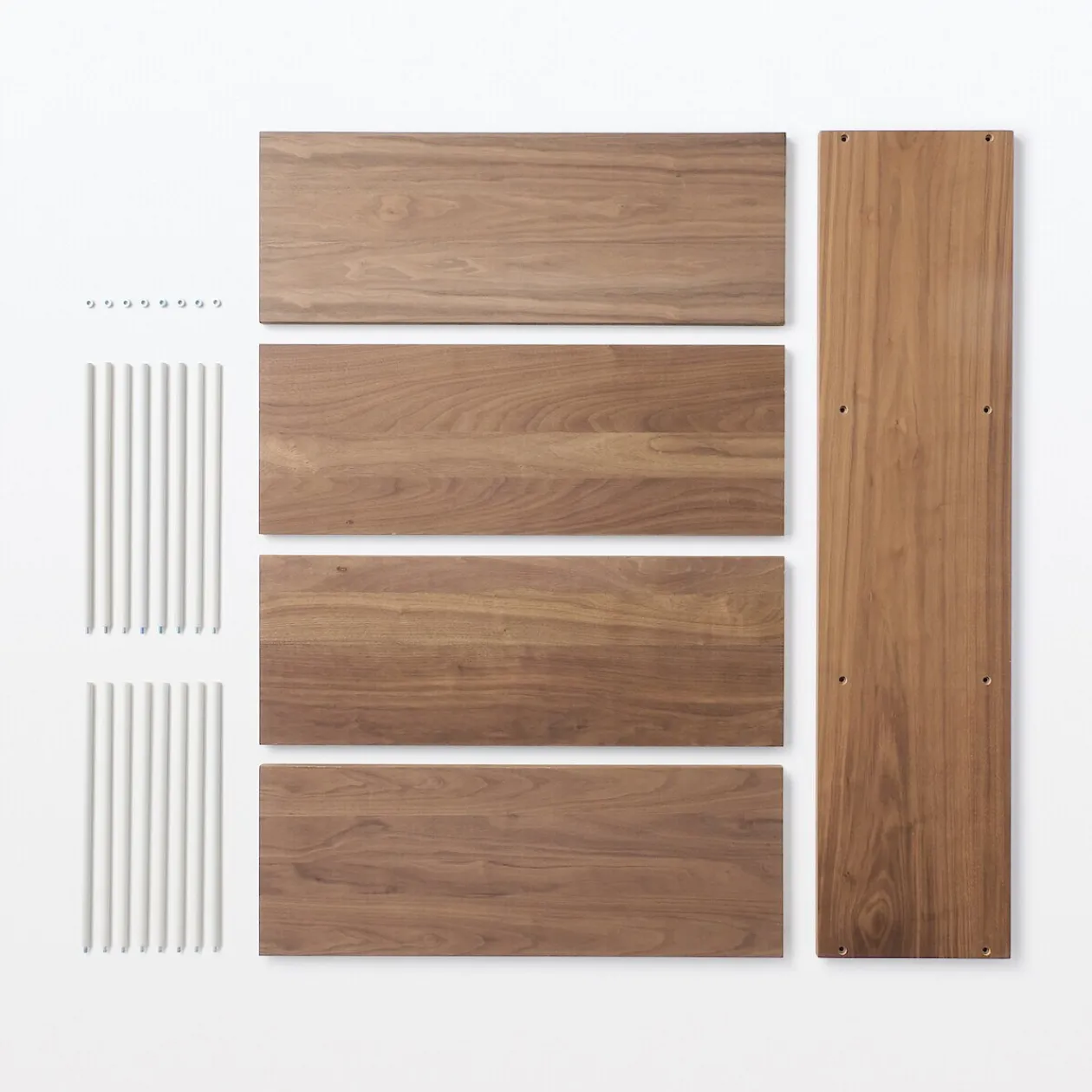 Étagères Modulables En Bois^Muji Étagère additionnelle large en noyer ‐ 3 niveaux (Dont Eco‐part. 1,80 €)