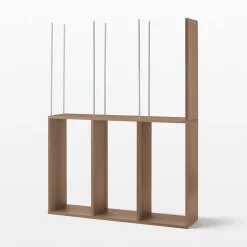 Étagères Modulables En Bois^Muji Étagère additionnelle large en noyer ‐ 3 niveaux (Dont Eco‐part. 1,80 €)