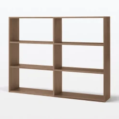Étagères Modulables En Bois^Muji Étagère additionnelle large en noyer ‐ 3 niveaux (Dont Eco‐part. 1,80 €)
