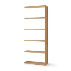 Étagères Modulables En Bois^Muji Étagère additionnelle large en chêne ‐ 5 niveaux (Dont Eco‐part. 2,80 €)