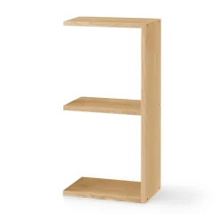 Étagères Modulables En Bois^Muji Étagère additionnelle étroite en chêne ‐ 2 niveaux (Dont Eco‐part. 0,82 €)