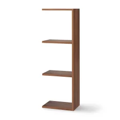 Étagères Modulables En Bois^Muji Étagère additionnelle étroite en noyer ‐ 3 niveaux (Dont Eco‐part. 1,80 €)