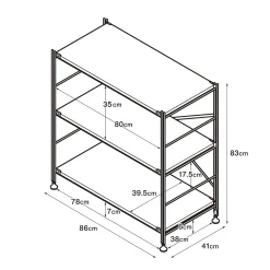 Étagères En Pin Et En Acier^Muji Étagère en acier gris clair - Large, petite