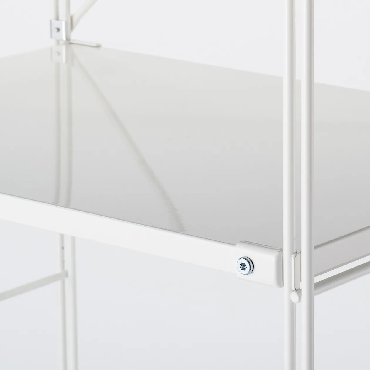 Étagères En Pin Et En Acier^Muji Étagère en acier gris clair - Étroite, grande