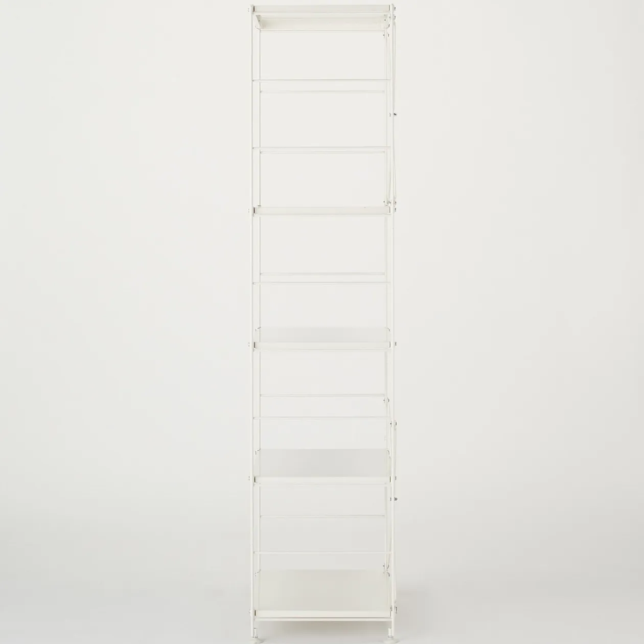 Étagères En Pin Et En Acier^Muji Étagère en acier gris clair - Étroite, grande