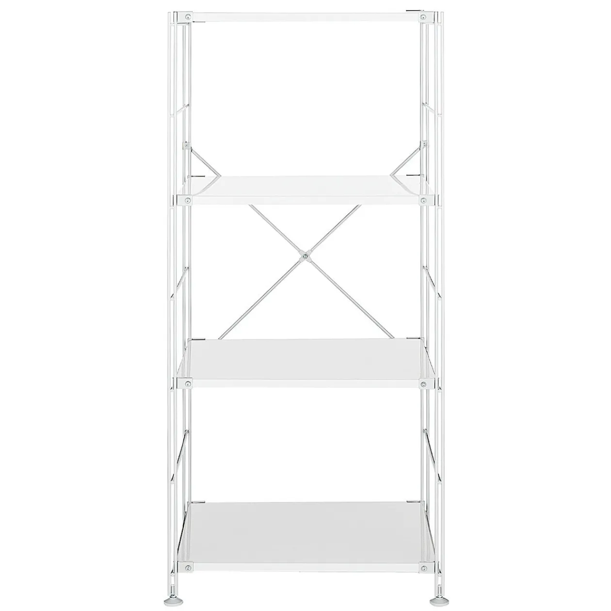 Étagères En Pin Et En Acier^Muji Étagère en acier gris clair - Étroite, moyenne