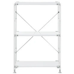 Étagères En Pin Et En Acier^Muji Étagère en acier gris clair - Étroite, petite