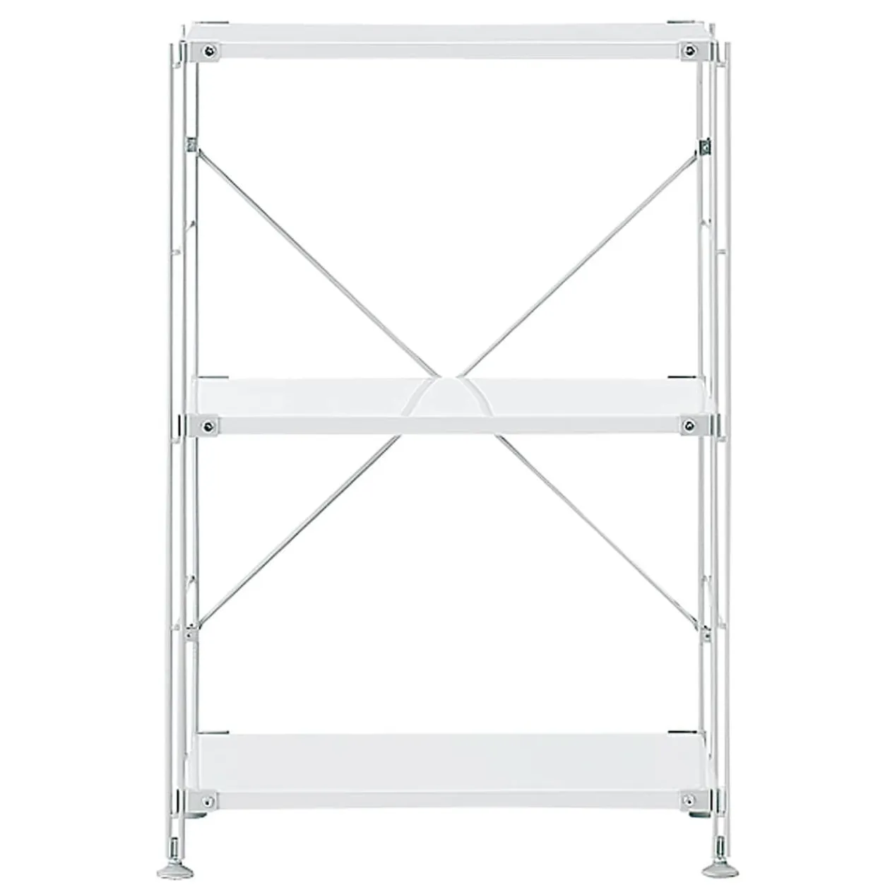 Étagères En Pin Et En Acier^Muji Étagère en acier gris clair - Étroite, petite