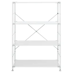 Étagères En Pin Et En Acier^Muji Étagère en acier gris clair - Large, moyenne