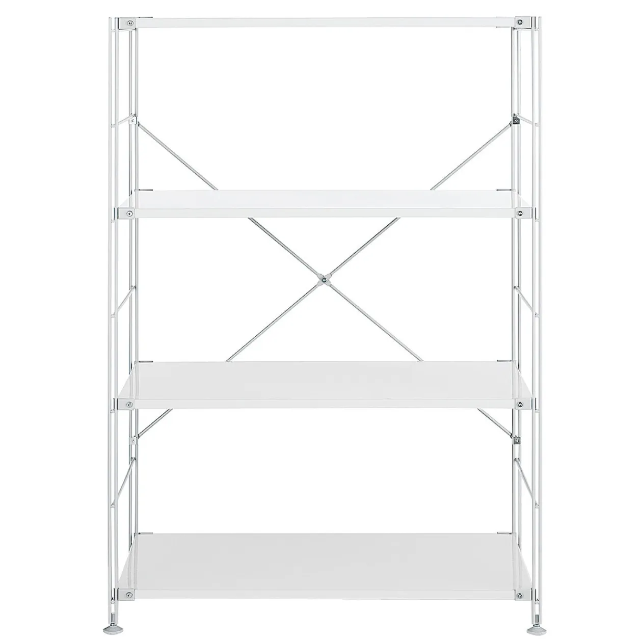 Étagères En Pin Et En Acier^Muji Étagère en acier gris clair - Large, moyenne