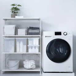 Étagères En Pin Et En Acier^Muji Étagère en acier gris clair - Large, moyenne