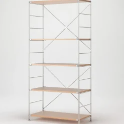 Étagères En Pin Et En Acier^Muji Étagère en acier inoxydable plaqué chêne (Dont Eco‐part. 3,90 €) 8061