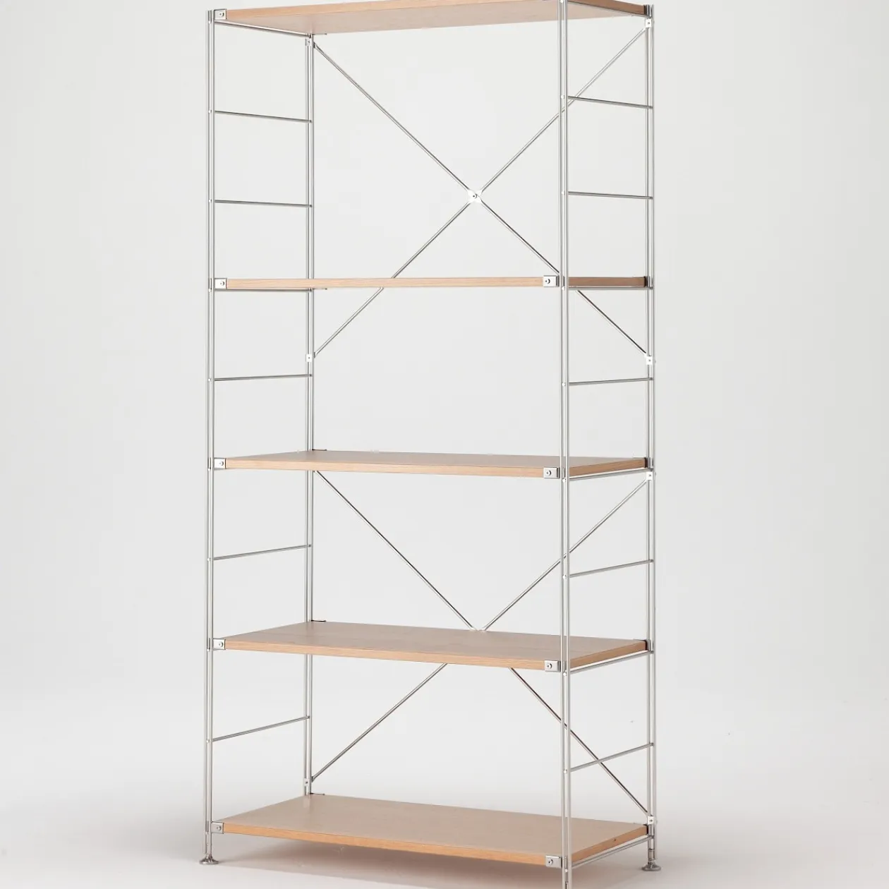 Étagères En Pin Et En Acier^Muji Étagère en acier inoxydable plaqué chêne (Dont Eco‐part. 3,90 €) 8061