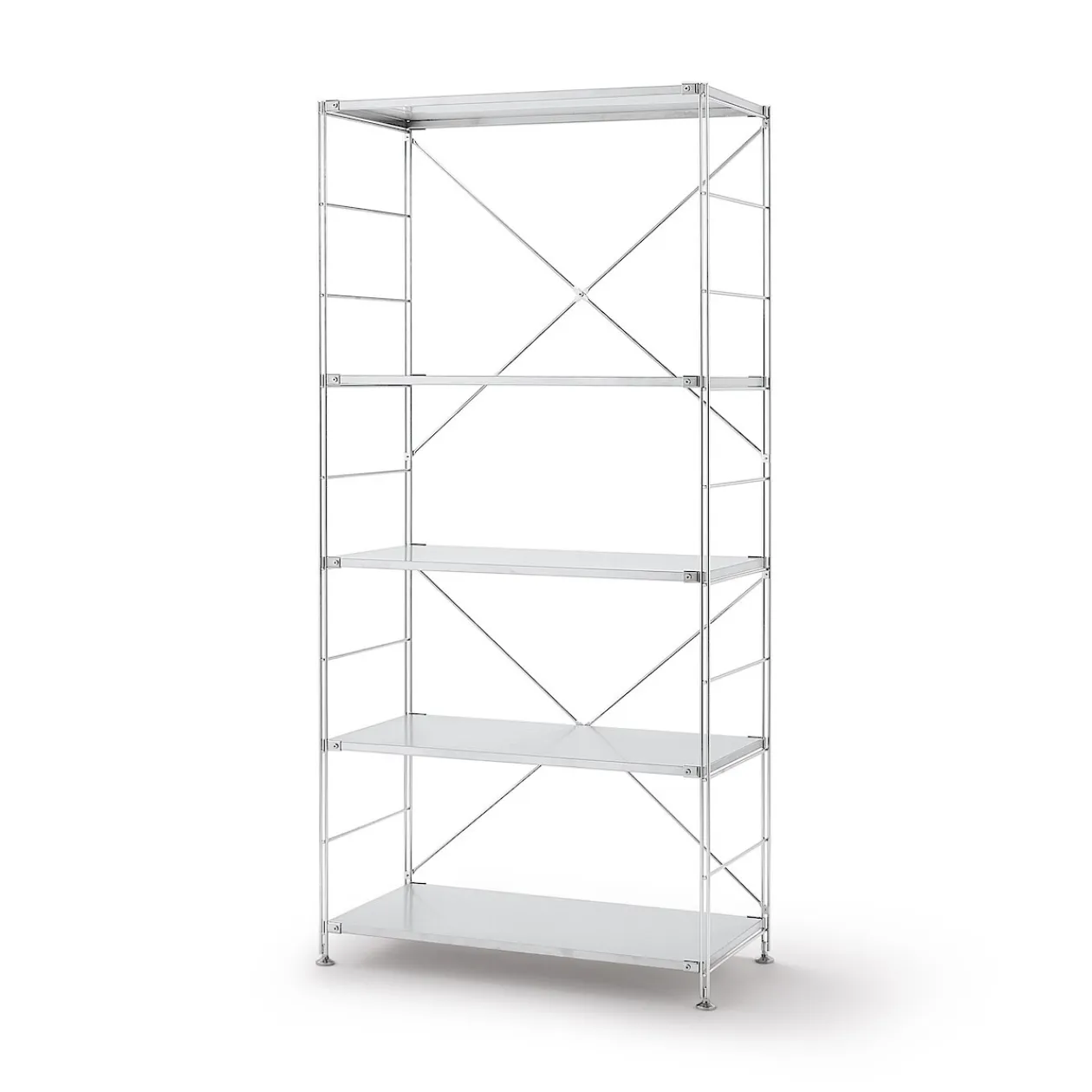 Étagères En Pin Et En Acier^Muji Étagère en acier inoxydable ‐ Large ‐ Grande (Dont Eco‐part. 1,80 €)