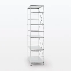 Étagères En Pin Et En Acier^Muji Étagère en acier inoxydable ‐ Large ‐ Grande (Dont Eco‐part. 1,80 €)