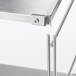 Étagères En Pin Et En Acier^Muji Étagère en acier inoxydable ‐ Large ‐ Grande (Dont Eco‐part. 1,80 €)