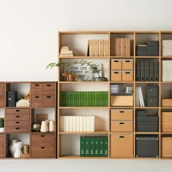 Étagères Modulables En Bois^Muji Étagère large en chêne ‐ 5 niveaux (Dont Eco‐part. 3,90 €)