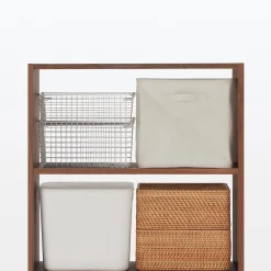 Étagères Modulables En Bois^Muji Étagère large en noyer ‐ 2 niveaux (Dont Eco‐part. 1,80 €)